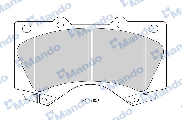 Mando MBF015619 - Brake Pad Set, disc brake autospares.lv