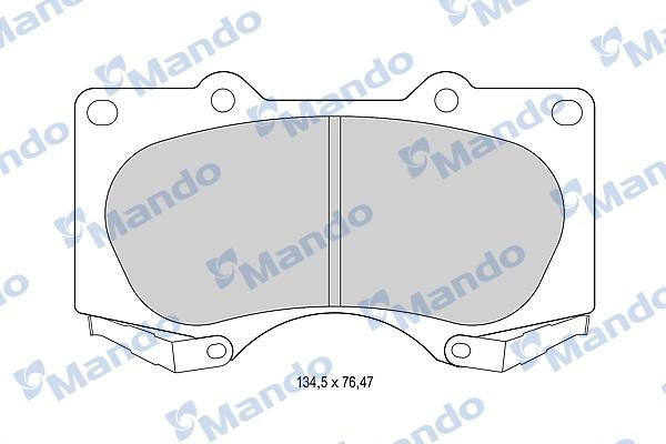 Mando MBF015614 - Brake Pad Set, disc brake autospares.lv