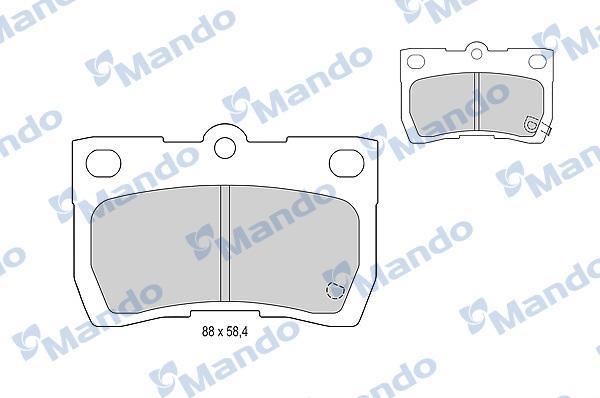 Mando MBF015616 - Brake Pad Set, disc brake autospares.lv