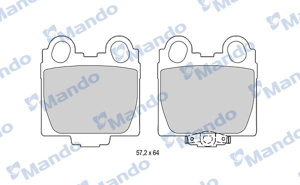 Mando MBF015610 - Brake Pad Set, disc brake autospares.lv