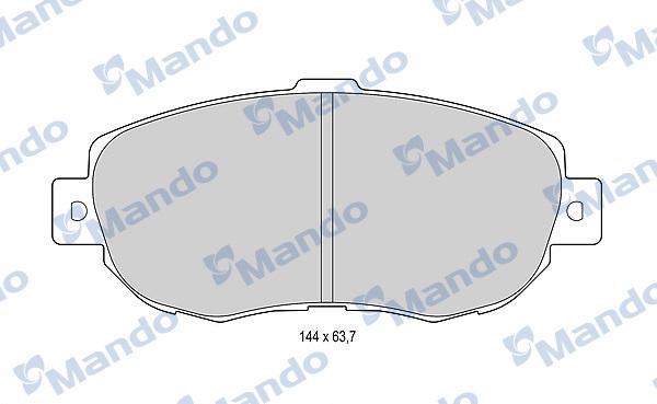 Mando MBF015611 - Brake Pad Set, disc brake autospares.lv