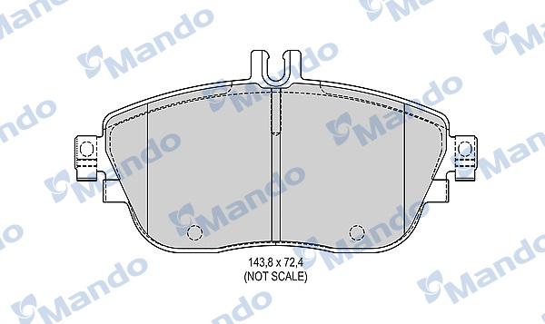 Mando MBF015680 - Brake Pad Set, disc brake autospares.lv