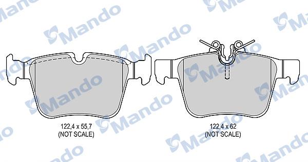 Mando MBF015687 - Brake Pad Set, disc brake autospares.lv