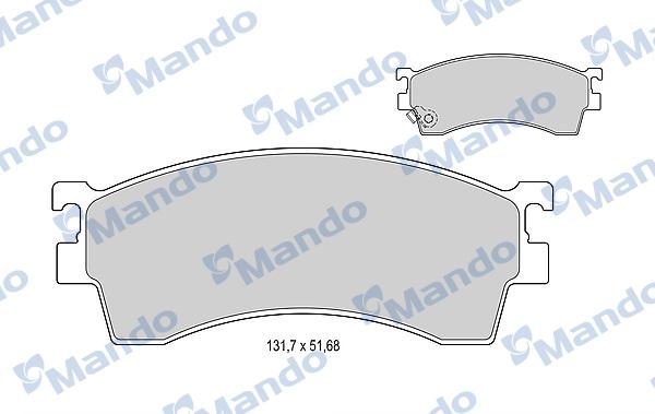 Mando MBF015624 - Brake Pad Set, disc brake autospares.lv