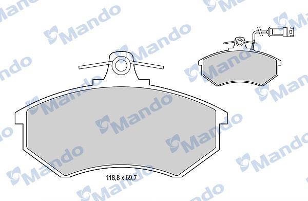 Mando MBF015091 - Brake Pad Set, disc brake autospares.lv