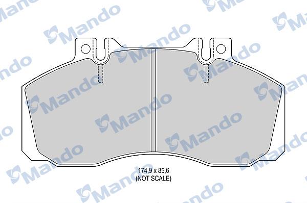 Mando MBF015049 - Brake Pad Set, disc brake autospares.lv