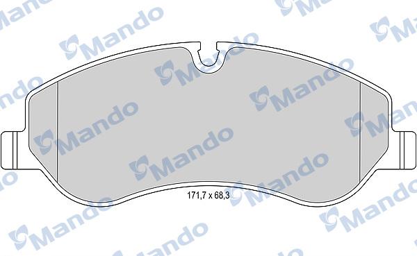 Mando MBF015046 - Brake Pad Set, disc brake autospares.lv