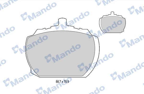 Mando MBF015054 - Brake Pad Set, disc brake autospares.lv