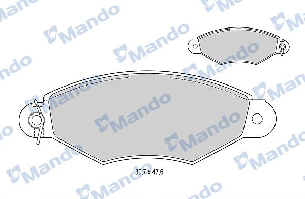 Mando MBF015005 - Brake Pad Set, disc brake autospares.lv