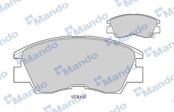 Mando MBF015006 - Brake Pad Set, disc brake autospares.lv