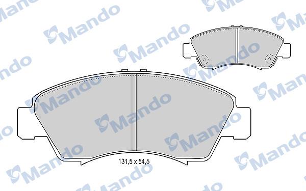 Mando MBF015000 - Brake Pad Set, disc brake autospares.lv