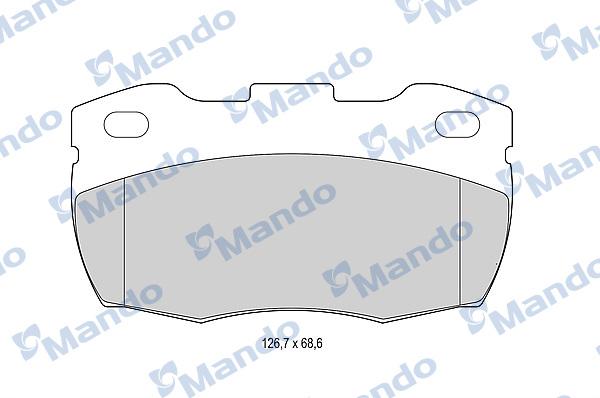 Mando MBF015007 - Brake Pad Set, disc brake autospares.lv