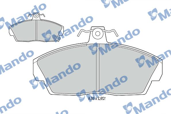 Mando MBF015019 - Brake Pad Set, disc brake autospares.lv