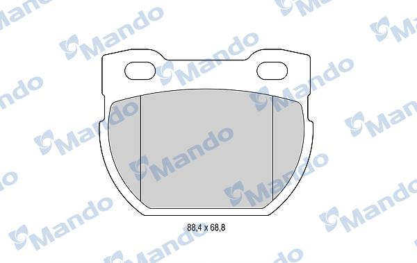 Mando MBF015012 - Brake Pad Set, disc brake autospares.lv