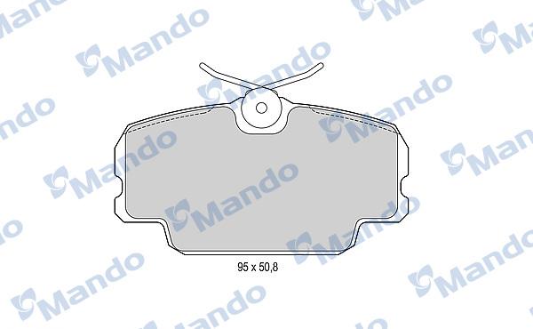 Mando MBF015084 - Brake Pad Set, disc brake autospares.lv