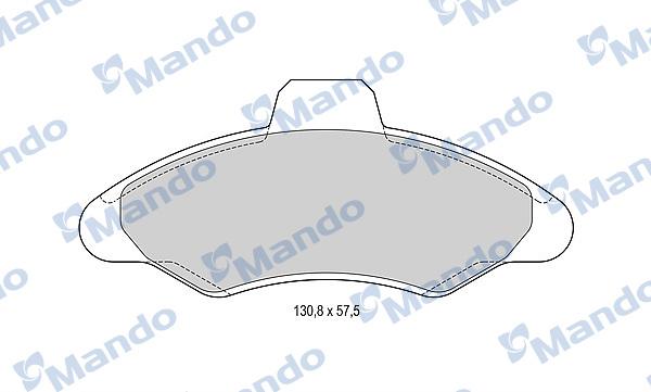 Mando MBF015085 - Brake Pad Set, disc brake autospares.lv