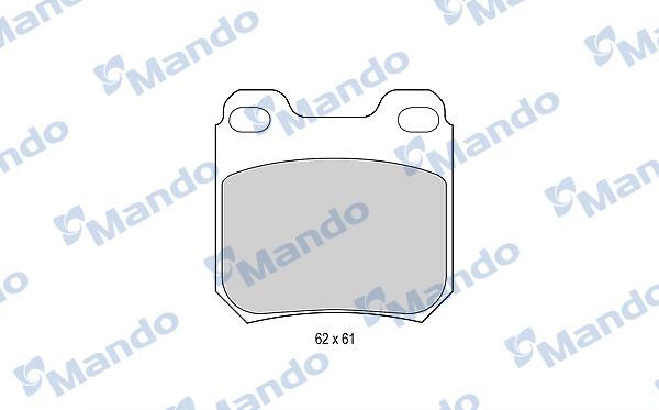 Mando MBF015081 - Brake Pad Set, disc brake autospares.lv