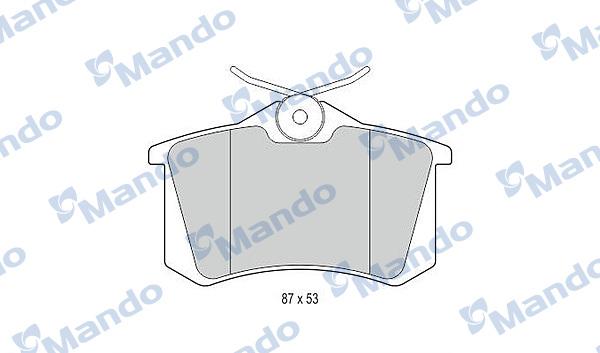 Mando MBF015083 - Brake Pad Set, disc brake autospares.lv