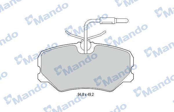 Mando MBF015082 - Brake Pad Set, disc brake autospares.lv