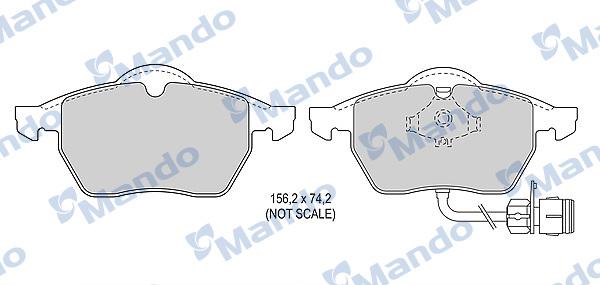 Mando MBF015087 - Brake Pad Set, disc brake autospares.lv