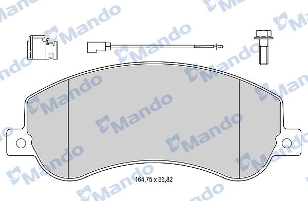 Mando MBF015034 - Brake Pad Set, disc brake autospares.lv