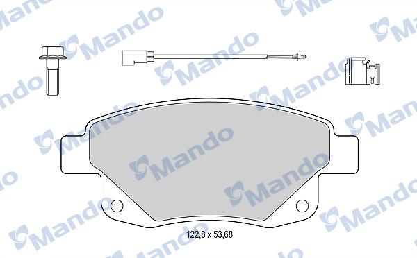 Mando MBF015035 - Brake Pad Set, disc brake autospares.lv