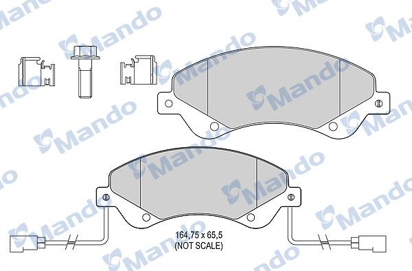 Mando MBF015033 - Brake Pad Set, disc brake autospares.lv