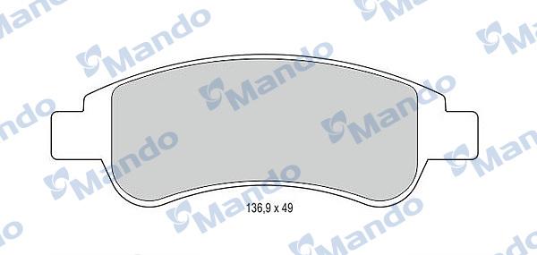 Mando MBF015037 - Brake Pad Set, disc brake autospares.lv