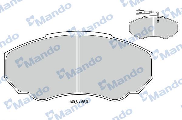 Mando MBF015029 - Brake Pad Set, disc brake autospares.lv