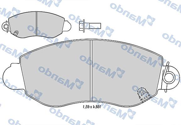 Mando MBF015024 - Brake Pad Set, disc brake autospares.lv