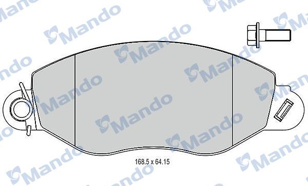 Mando MBF015742 - Brake Pad Set, disc brake autospares.lv