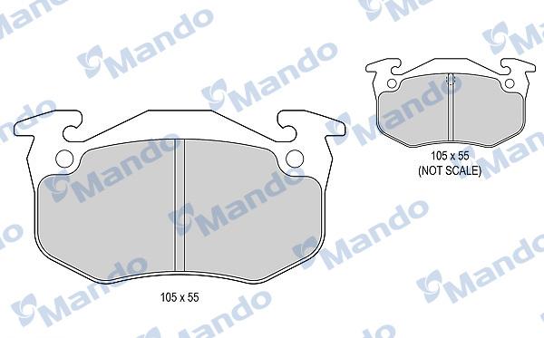 Mando MBF015079 - Brake Pad Set, disc brake autospares.lv