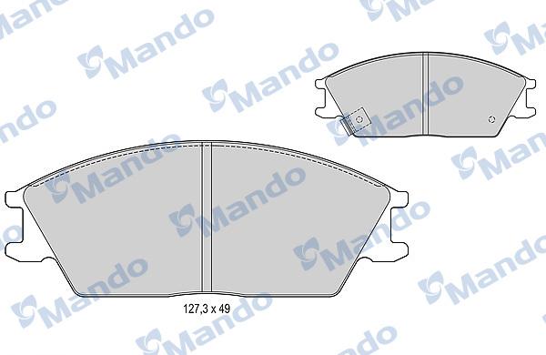 Mando MBF015078 - Brake Pad Set, disc brake autospares.lv