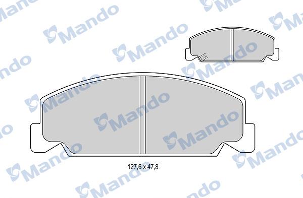 Mando MBF015077 - Brake Pad Set, disc brake autospares.lv