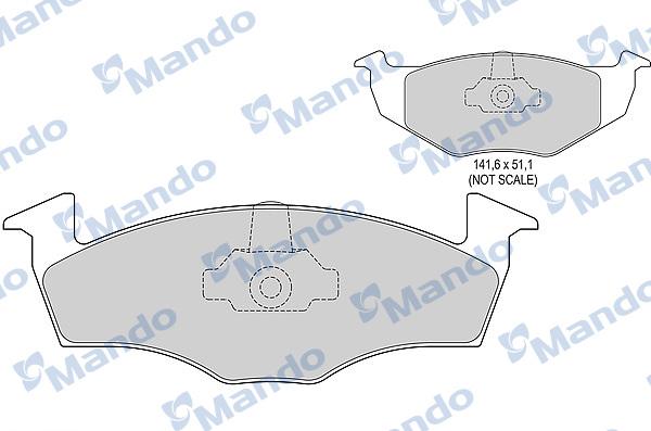 Mando MBF015192 - Brake Pad Set, disc brake autospares.lv