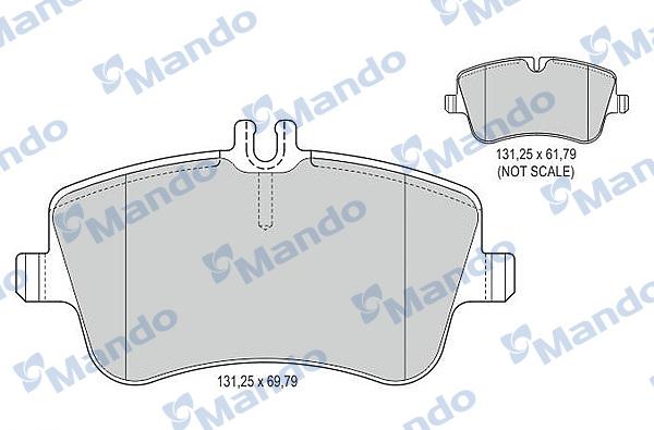 Mando MBF015149 - Brake Pad Set, disc brake autospares.lv