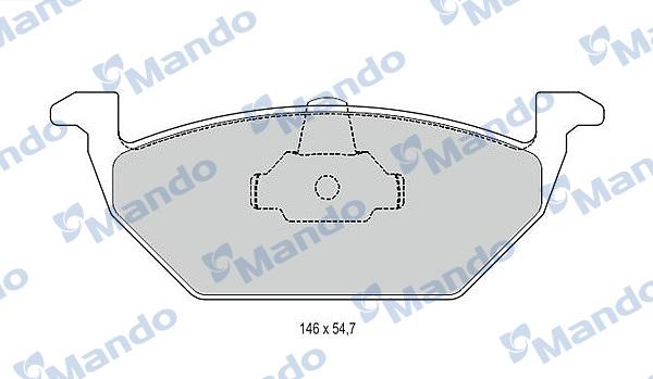 Mando MBF015144 - Brake Pad Set, disc brake autospares.lv