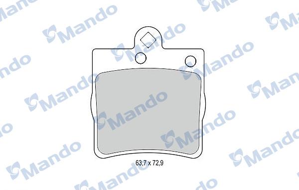 Mando MBF015140 - Brake Pad Set, disc brake autospares.lv