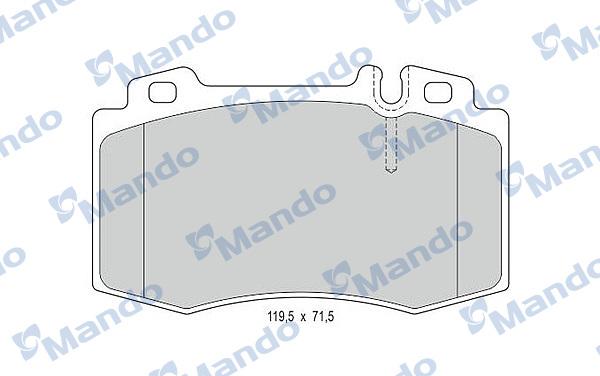 Mando MBF015154 - Brake Pad Set, disc brake autospares.lv