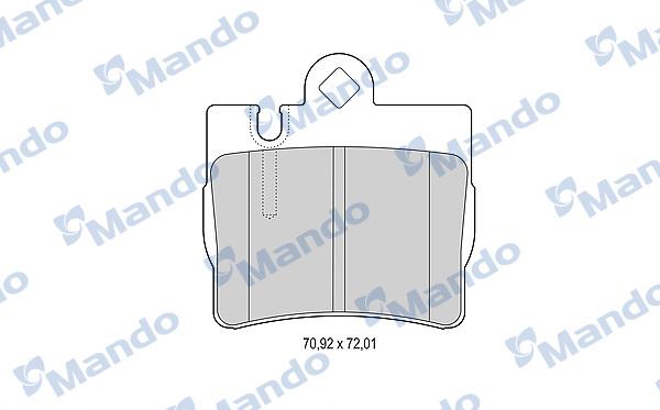 Mando MBF015155 - Brake Pad Set, disc brake autospares.lv