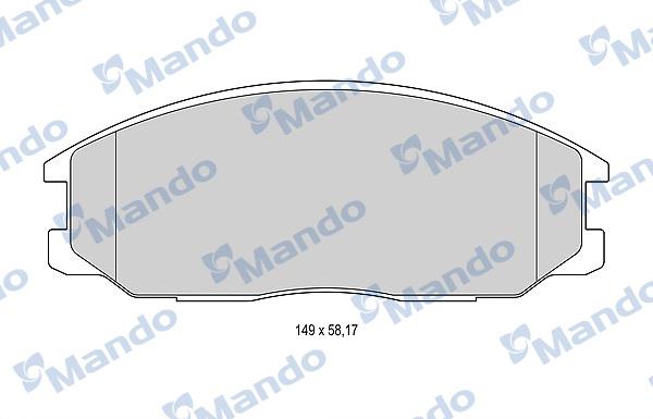 Mando MBF015150 - Brake Pad Set, disc brake autospares.lv