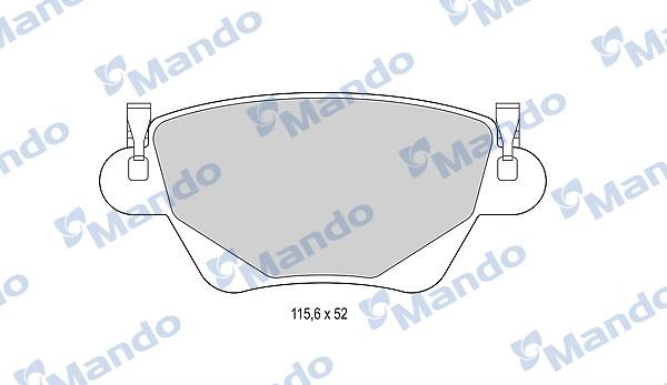 Mando MBF015152 - Brake Pad Set, disc brake autospares.lv