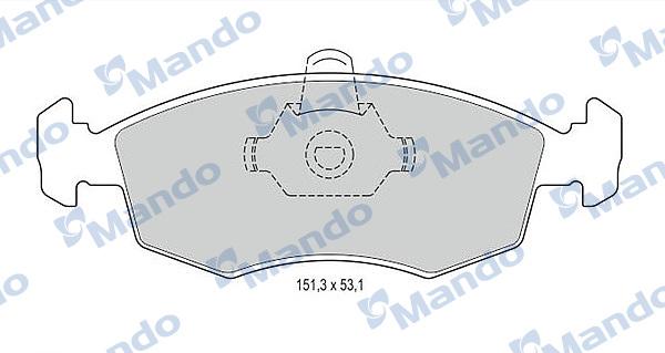 Mando MBF015166 - Brake Pad Set, disc brake autospares.lv