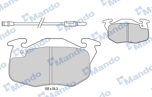 Mando MBF015468 - Brake Pad Set, disc brake autospares.lv