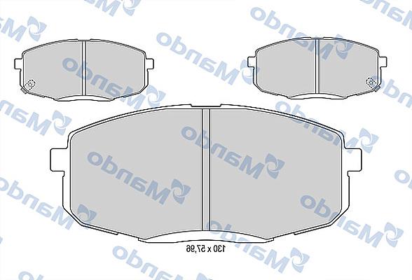 Mando MBF015183 - Brake Pad Set, disc brake autospares.lv