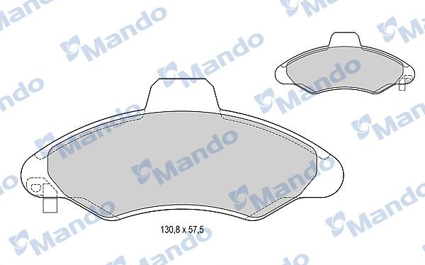 Mando MBF015130 - Brake Pad Set, disc brake autospares.lv