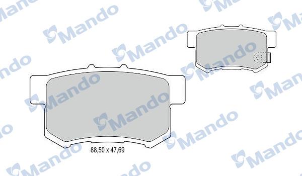 Mando MBF015507 - Brake Pad Set, disc brake autospares.lv