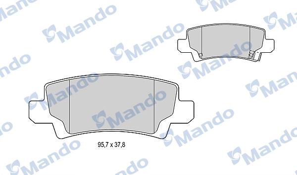 Mando MBF015176 - Brake Pad Set, disc brake autospares.lv