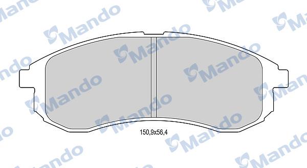 Mando MBF015173 - Brake Pad Set, disc brake autospares.lv