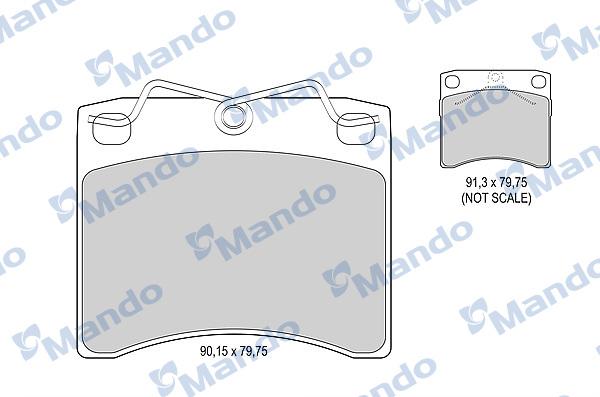 Mando MBF015892 - Brake Pad Set, disc brake autospares.lv